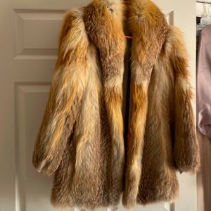 Red fox fur jacket.